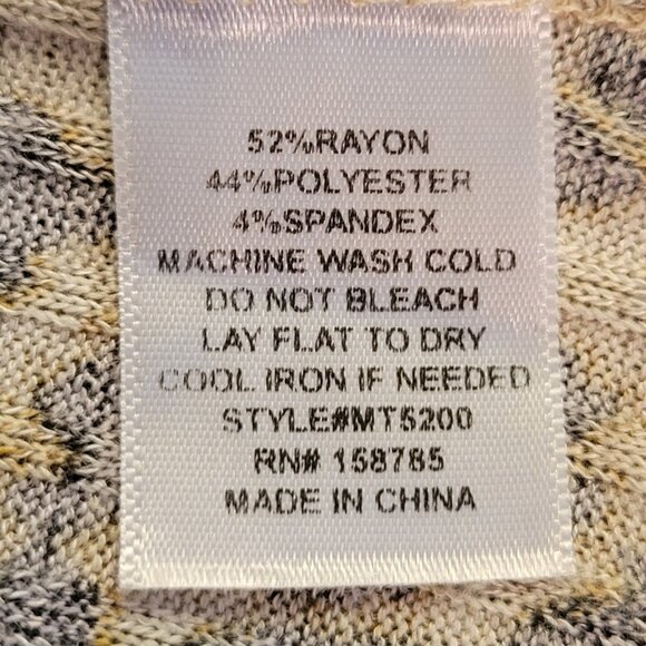 Another Reason Longline Duster Length Cardigan Boho Animal Print Open Front Sz L - Picture 13 of 13